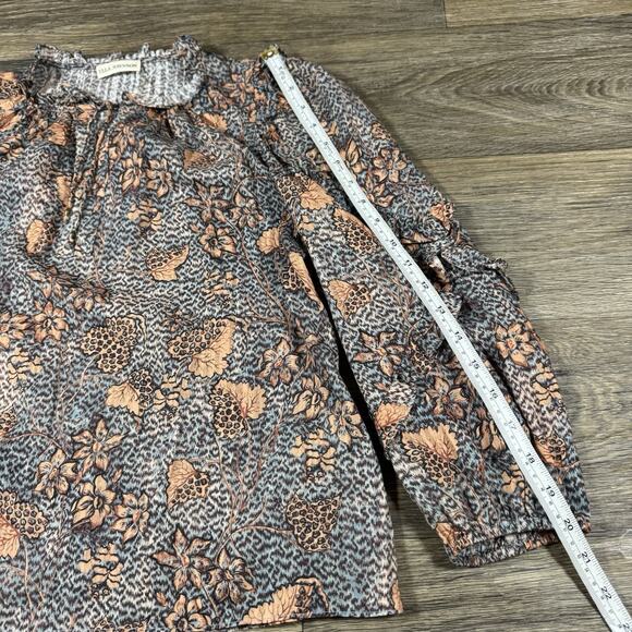 ULLA JOHNSON Manet Ruffled Floral Print Blouse Size 0 Multicolor - Picture 9 of 13